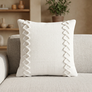 High Demand Minimalist Square Throw <b>Pillow</b> Cotton Linen Solid Color Stitched Design Removable Washable Envelope Closure For Sale - Product Image 5