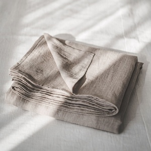 French Luxury Flax Linen Flat <b>Sheet</b> Set Skin-Friendly Custom <b>King</b> <b>Size</b> Organic Quality Printed Bedding for Hotels Bedrooms - Product Image 1