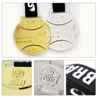 Medalla Deportiva de Metal Personalizada al por Mayor con Técnica de Fundición e Impresión UV para Premios Islámicos y Eventos de Jiu Jitsu