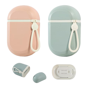 2 Pezzi Portasapone <span class=keywords><strong>da</strong></span> Viaggio Minimalista in Plastica - Portasapone con Vassoio Raccogligocce Impermeabile per Campeggio e Bagno - Product Image 1