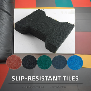 इंटरलॉक प्लेग्राउंड टाइल्स सुरक्षात्मक कुत्ते हड्डी ब्लॉक 160 मिमी * 200 मिमी बगीचे अनुकूलन योग्य एच-आकार रबर ब्लॉक - Product Image 4