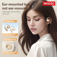 Écouteurs sans fil Miniso X38 TWS, Bluetooth 5.4, design haute définition, affichage numérique, faible latence, réduction de bruit