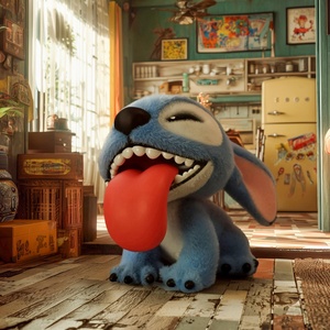 MINISO Lilo & Stitch Caja Sorpresa Furry Adventure Adornos Flocados de Peluche Largo Stitch Serie <span class=keywords><strong>Interestelar</strong></span> Decoración de Escritorio Regalos - Product Image 4