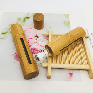 Botella de rodillo de bambú <span class=keywords><strong>para</strong></span> perfume, contenedor de tapa de bambú, desodorante, con <span class=keywords><strong>ventana</strong></span>, 5ml, 10ml - Product Image 4