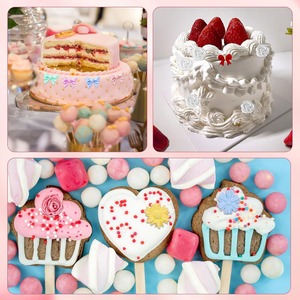 Silicone Flower Bow Molds 4Pcs Non-Stick <b>Chocolate</b> Candy Wax <b>Melt</b> Molds for Cake Decorating Easter Birthday Gift - Product Image 6