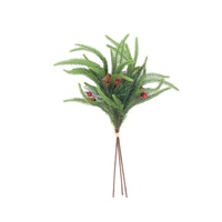 Grosir 39cm buatan Cryptomeria forfortuner pinus jarum bundel rumah halaman dekorasi Natal bunga diawetkan tanaman