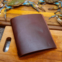 Penutup Menu kulit asli Bar kopi Hotel Folder buku Menu coklat tua A4 Restoran Menu Cover kulit