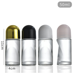 Gran oferta, desodorante transparente de cristal de forma Irregular redonda, rollo <span class=keywords><strong>en</strong></span> botella, esmerilada transparente botella vacía, 30ml, 50ml, botella de aceite de fragancia de Perfume - Product Image 3