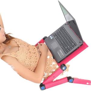 โต๊ะวางแล็ปท็อปแบบพับได้พร้อมแผ่นรองเมาส์ปรับระดับความสูงได้สำหรับใช้บนเตียงหรือโต๊ะ รุ่น 802 สีดำ - Product Image 2