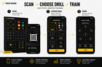 Cible de tir interactive réactive en papier avec accès numérique par QR pour entraînement, personnalisable OEM