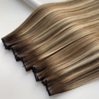 Extensions de cheveux 2026 Haiyi populaires, fines, invisibles, sans nœuds ni perte, double trame Genius, cheveux bruts alignés avec la cuticule, livraison rapide