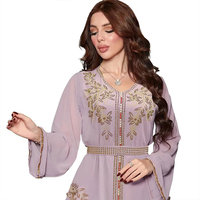Vente chaude Robe musulmane Mode musulmane Robe Hijab Abayas pour femmes Femmes Abaya Dubaï Vêtements islamiques Robes musulmanes