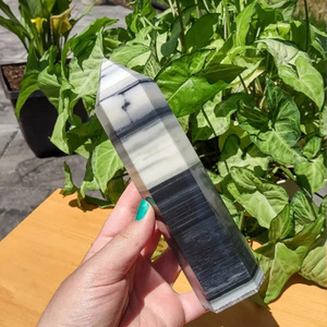 หินบำบัดผลึกขัดเงาธรรมชาติจุดหยกไทจิสำหรับตกแต่งบ้าน - Product Image 2