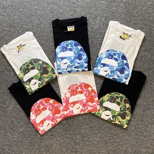 T-shirt d'été neutre à manches courtes et col rond en pur coton respirant, coupe ample, tendance, polyvalent, de haute qualité, 250g - Product Image 1