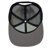 Casquette Trucker Unisexe à 7 Panneaux et Visière Plate, Chapeau Élégant avec Logo Personnalisé en Cuir, Casquettes Trucker en Maille