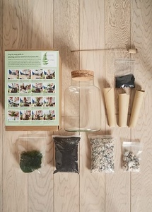 Kit de terrarium en verre écologique DIY, style campagnard, avec bouchon en liège, pour fleurs ou plantes vertes - Product Image 4