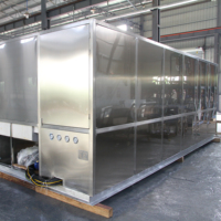 Machine à glaçons industrielle ROBIN de 10 tonnes, entièrement automatique, avec compresseur PLC, moteur et pompe à eau - Prix compétitif