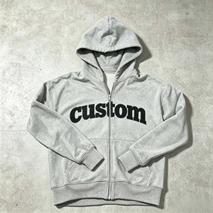Sweat-shirt à capuche zippé personnalisé avec impression de lettres, sweat-shirt en coton décontracté surdimensionné pour homme pour l'automne - Product Image 5