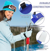 Vente en gros de sangle de ski en nylon 50*450mm équipement de ski attache ceinture à outils logo personnalisé en caoutchouc écologique crochet et boucle cravate de ski