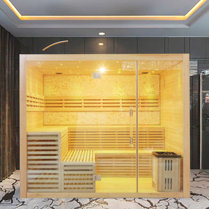 Finland Traditional Home Dry Indoor Sauna <strong>Room</strong> With Stove and Stone <strong>Steam</strong> Shower Sauna Combo - Product Image 3