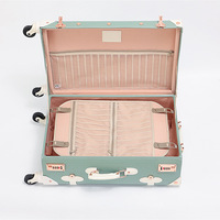 Valise vintage rétro classique Eastshine avec roues pivotantes, disponible en stock, personnalisable en usine