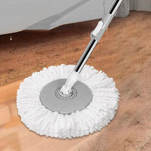 Juego de fregona de limpieza Circular sin lavado a <span class=keywords><strong>mano</strong></span> para uso doméstico, limpieza giratoria de 360 grados, Fregona seca y húmeda de doble uso - Product Image 4