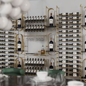 Tủ rượu cao cấp hiện đại mô-đun Chất lượng cao với cửa kính và ngăn kéo bằng gỗ, tủ khóa bằng thép không gỉ - Product Image 5