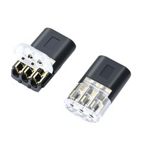 Connecteur rapide D3 à 3 broches sans dénudage, contact en laiton, boîtier PC, sans distinction de sexe, 9A 300V, pour câble électrique LED de 0,3-0,75 mm
