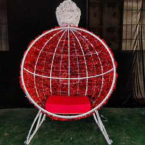 Glowing 3D đám cưới ngoài trời sang trọng cổ tích Giáng sinh đạo cụ trang trí Mall Plaza đường phố trang trí đèn <span class=keywords><strong>Led</strong></span> ghế Motif đèn - Product Image 4