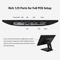 Système de point de vente Yanchip XF156 Windows, écran tactile capacitif 15,6 pouces, Intel I5 8 Go + 128 Go, caisse enregistreuse tout-en-un, machine de point de vente 1920*1080