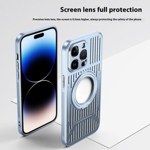 เคสหลังอลูมิเนียมหรูหราสำหรับ iPhone13 & iPhone 13Pro ตัดความเย็นแบบแม่เหล็กขาตั้งหมุนได้เคสโทรศัพท์ iPhone13