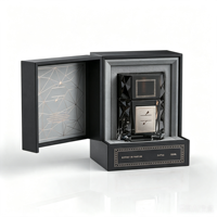 Boîte cadeau de luxe personnalisée vert foncé rigide pour parfum, emballage en carton rigide pour flacons de parfum