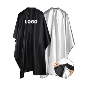 Custom Barber Cape Waterproof Apron Haircut Cape All Black Salon Cape For Hair Dressers Diy Hair Cutting Cloak Umbrella