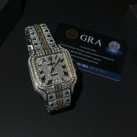 Reloj Mecánico de Moissanita con Grabado Personalizado a la Moda para Hombre, Textura Pesada, Colección de Lujo Hip Hop Streetwear