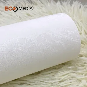 Eco ตัวทำละลายยูวีน้ำยางตกแต่งบ้านโรงแรมว่างเปล่าพิมพ์ฐานผนังกระดาษม้วนวอลล์เปเปอร์สีขาว