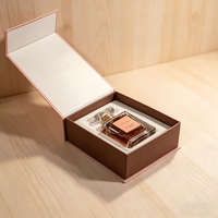 Boîte à tiroir rigide de conception personnalisée, boîte-cadeau de luxe en carton rigide pour flacon de parfum, soin de la peau, sérum en verre, avec fermeture à tiroir et insert en EVA