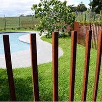 Panel de Corten para Construcción Exterior, Postes Rústicos para Puertas de Jardín, Rieles para Cercas, Herrajes para Cercas de Patio