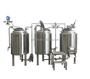 Equipo para Elaboración de Cerveza de 300L de Acero Inoxidable con Control PLC, Maquinaria de Alta Productividad para Hacer Cerveza Casera con Bomba y Motor - Product Image 1