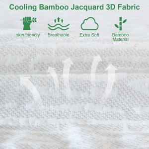 Matelas complet ferme pleine grandeur Matelas anti bactérien et anti acariens 100% imperméable adulte pliable matelassé Couvre-matelas - Product Image 5