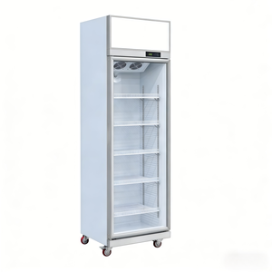 <span class=keywords><strong>Réfrigérateur</strong></span> commercial pour boissons, vitrine verticale à porte unique avec congélateur supérieur - Product Image 3