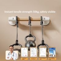Poignée de toilette murale antidérapante et anti-chute pour personnes âgées et femmes enceintes, sans perforation, à ventouse pour la sécurité au bain