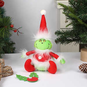 New Arrival Extendable Plush Grinch <strong>Christmas</strong> Ornament Kids Toy and Home Decor <strong>Gift</strong> for Party Supply Factory <strong>Wholesale</strong> - Product Image 6