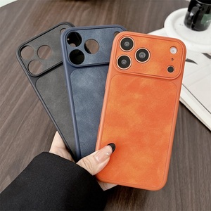 Coques de <span class=keywords><strong>téléphone</strong></span> en cuir PU souple antichoc de luxe, style Ins, <span class=keywords><strong>pour</strong></span> iPhone 17, 18 Pro, 16, 15, 14 – Offre Spéciale - Product Image 2