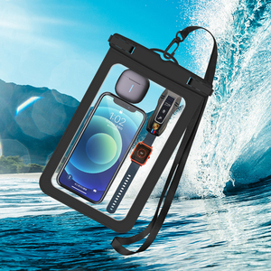 Bolsa de teléfono impermeable Universal para exteriores de gran tamaño, funda de teléfono móvil flotante de Pvc, bolsa seca para móvil <span class=keywords><strong>con</strong></span> cordón - Product Image 4