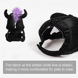 Divertidos disfraces de <span class=keywords><strong>perro</strong></span> de Halloween, capa de vampiro de gato para perros pequeños y medianos, accesorios ligeros de poliéster para cachorros - Product Image 5