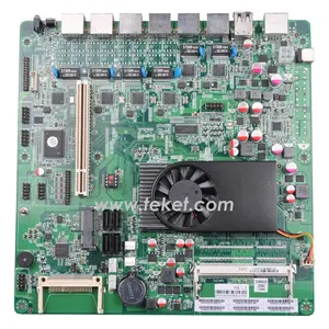 Industri Otomasi Motherboard Atom D2550 D2550LS dengan Intel 6 LAN PORTS dan 12V DC IN UNTUK Gateway, Jaringan Keamanan ROS