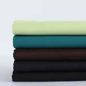 ผ้าโพลีเอสเตอร์เนื้อแมตต์ขนาดเล็กสำหรับชุดทำงาน100ทอสีพื้นย้อมสีล้วน