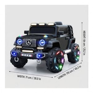 Voiture électrique 4 roues pour enfants, moteur 390, plastique durable, lecteur MP3, lumières LED, siège large pour une conduite fluide - Product Image 4