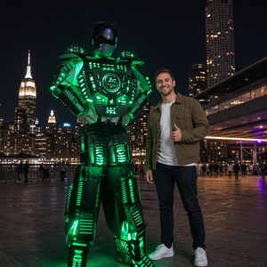Costume da Robot LED Gigante 2,6M per Spettacoli di Natale e Halloween, Tuta da Mascotte per Performance di Strada - Product Image 3