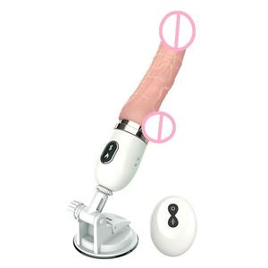Silikon realistische Dildo Vibrator Fernbedienung <span class=keywords><strong>Penis</strong></span> Heizung Teleskop vibrierende Simulator Eichel Erwachsene Sexspielzeug für Frau - Product Image 1